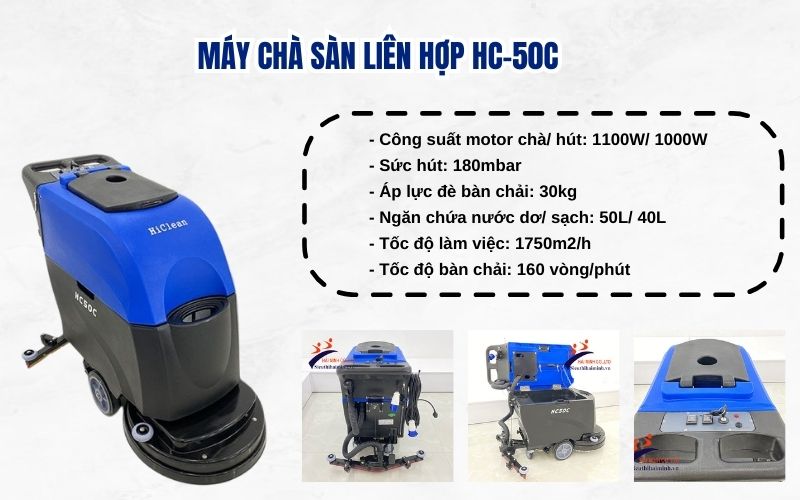 Thông tin chung về máy chà sàn liên hợp HC-50C