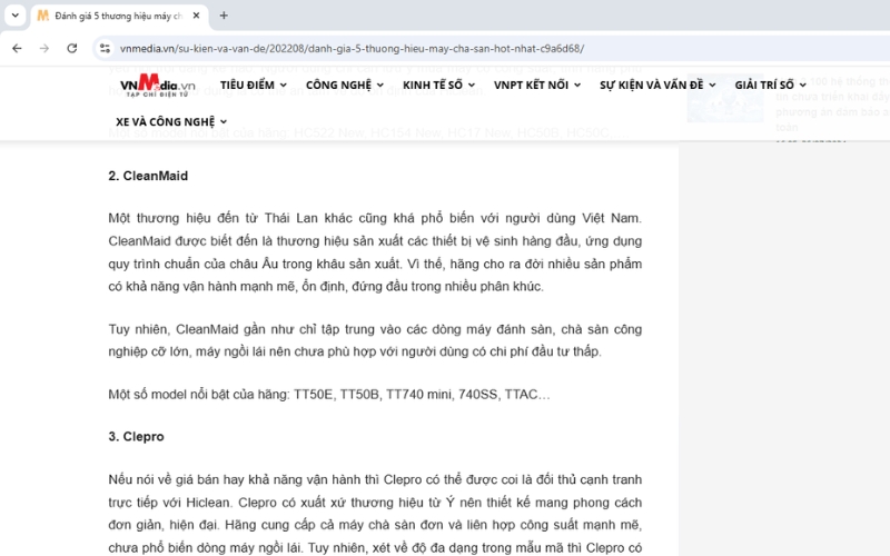 Thương Hiệu CleanMaid - Sức Mạnh Từ Thái Lan