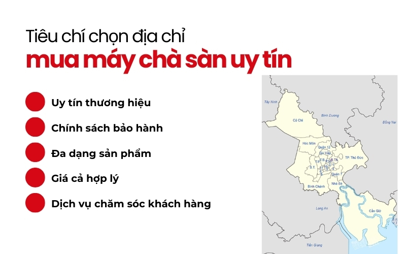 Tiêu chí chọn địa chỉ mua máy chà sàn uy tín