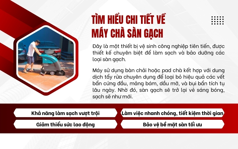 Tìm hiểu chi tiết về máy chà sàn gạch