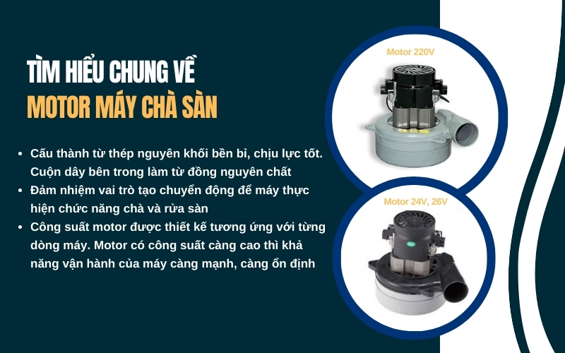 Tìm hiểu chung về motor máy chà sàn