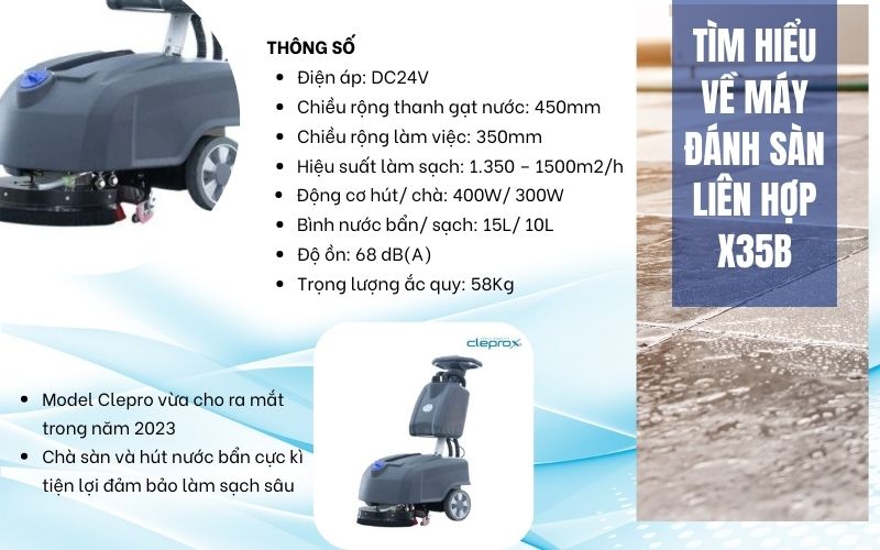 Tìm hiểu về máy đánh sàn liên hợp X35B