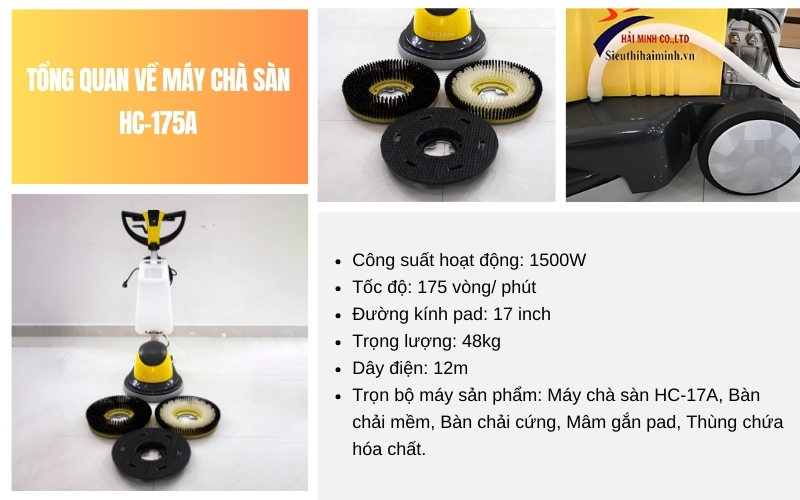 Tổng quan về máy chà sàn HC-175A
