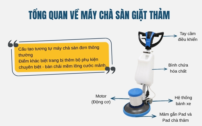 Tổng quan về máy chà sàn giặt thảm