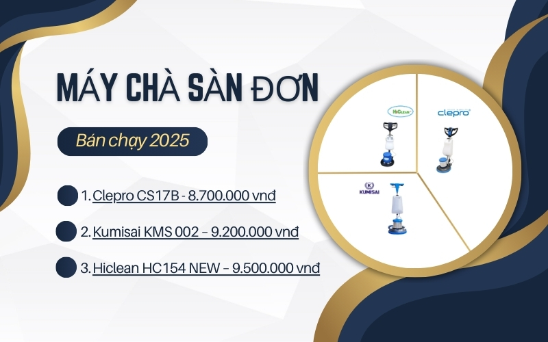 Top 3 Máy Chà Sàn Đơn Bán Chạy Đầu Năm 2025