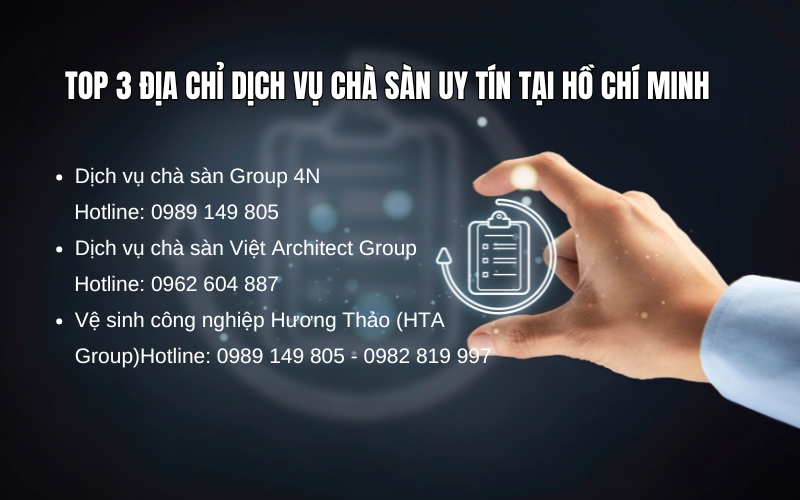 Top 3 địa chỉ dịch vụ chà sàn uy tín tại Hồ Chí Minh