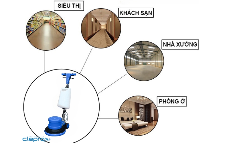 Ứng dụng của máy chà sàn CleproX-250T