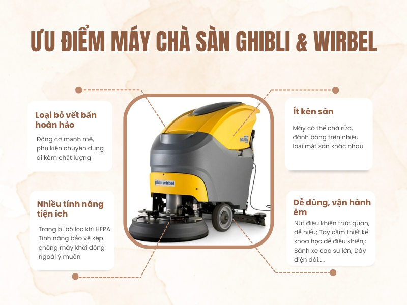 Ưu điểm của dòng máy chà sàn GHIBLI & WIRBEL