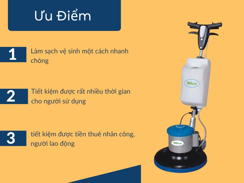 Ưu điểm của máy chà sàn Hiclean