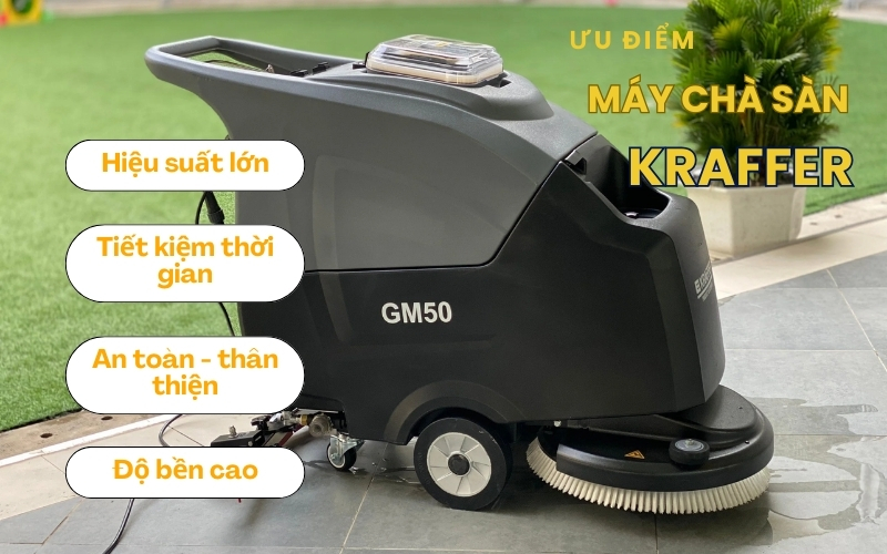 Ưu điểm của máy chà sàn Kraffer