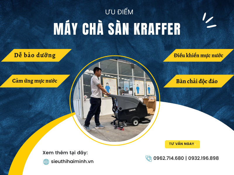 ưu điểm của máy chà sàn Kraffer