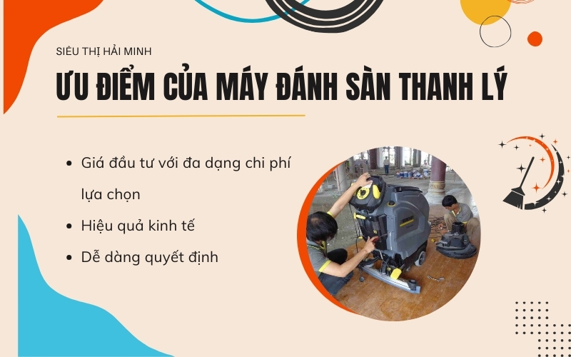 Ưu điểm của máy đánh sàn thanh lý