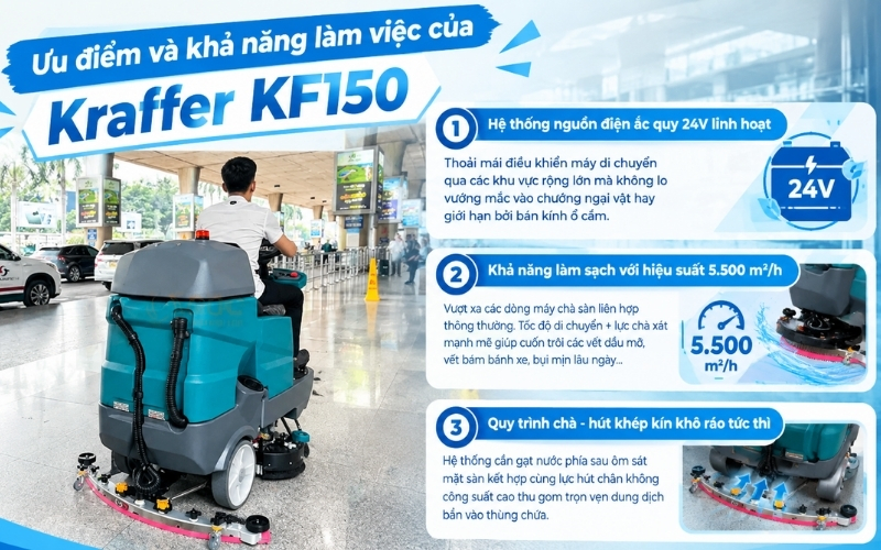 Ưu điểm và khả năng làm việc của Kraffer KF150