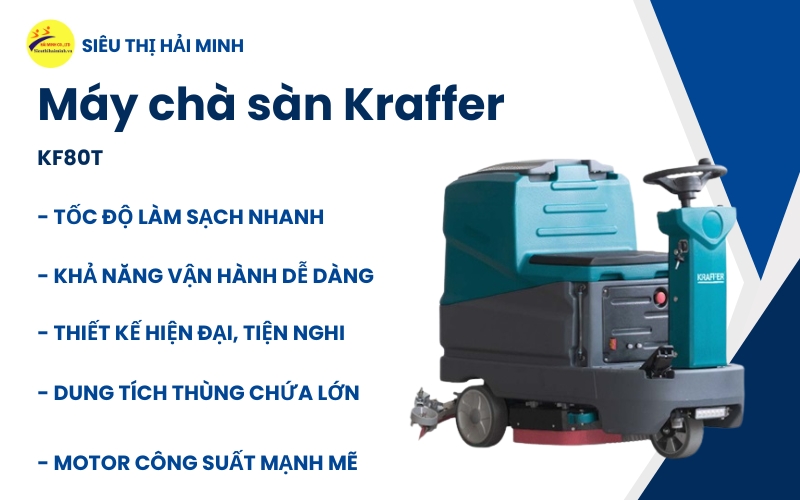 Ưu điểm của Máy Chà Sàn Ngồi Lái Kraffer KF80T