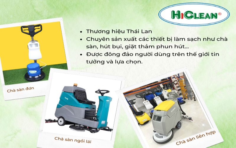 Về thương hiệu máy lau sàn Hiclean