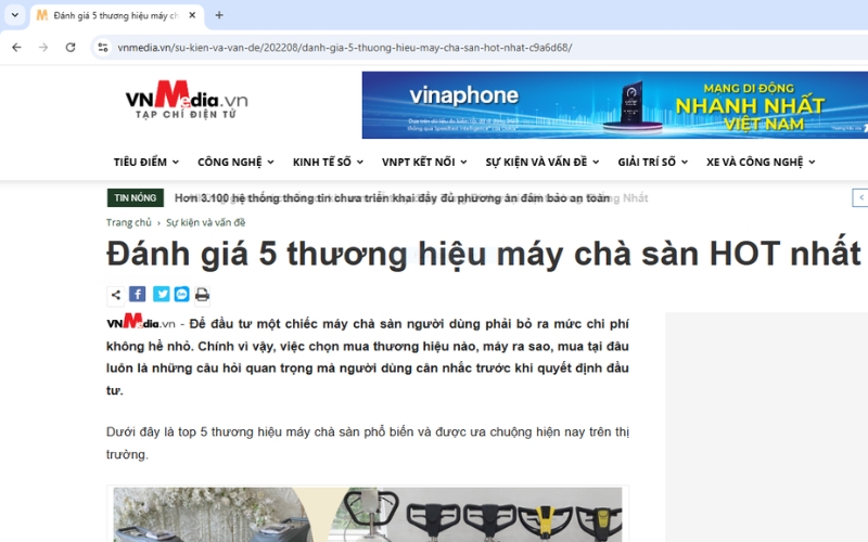 Vnmedia| Review 5 thương hiệu máy chà sàn hàng đầu