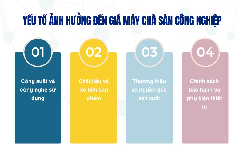 Yếu tố ảnh hưởng đến giá máy chà sàn công nghiệp