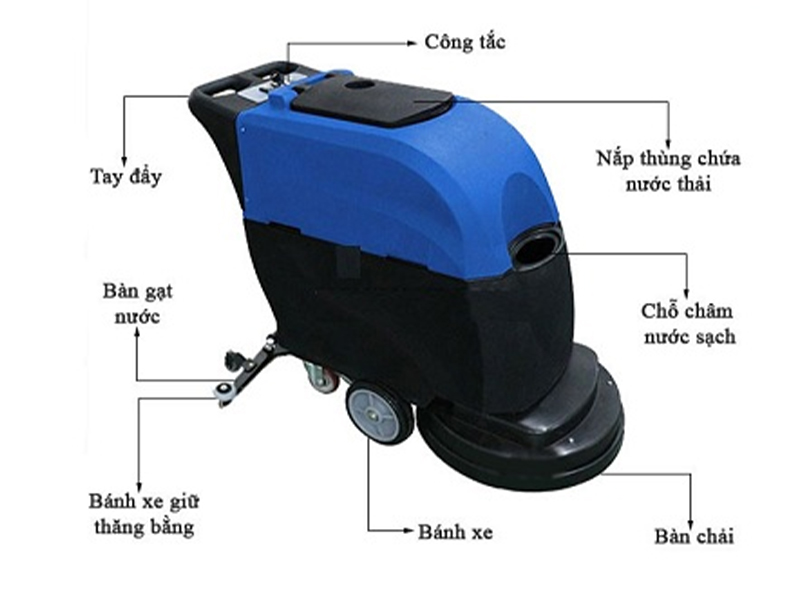 cấu tạo Máy chà sàn Hiclean