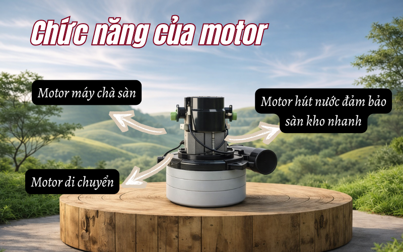 Chức năng và nơi bán motor của máy chà sàn liên hợp