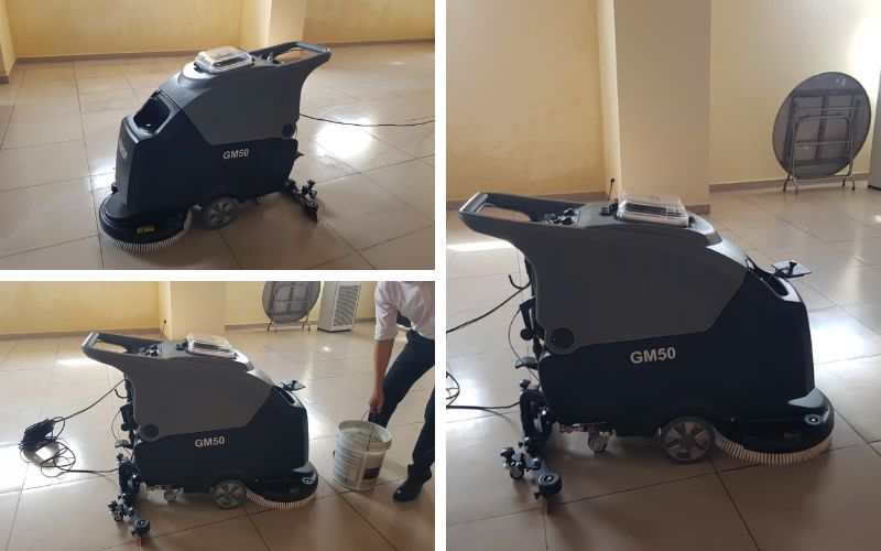 Kỹ thuật bàn giao Máy chà sàn Kraffer GM50 cho khách
