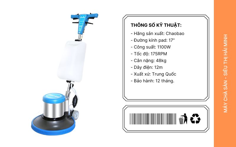 Những ưu điểm của máy chà sàn Chaobao A-002