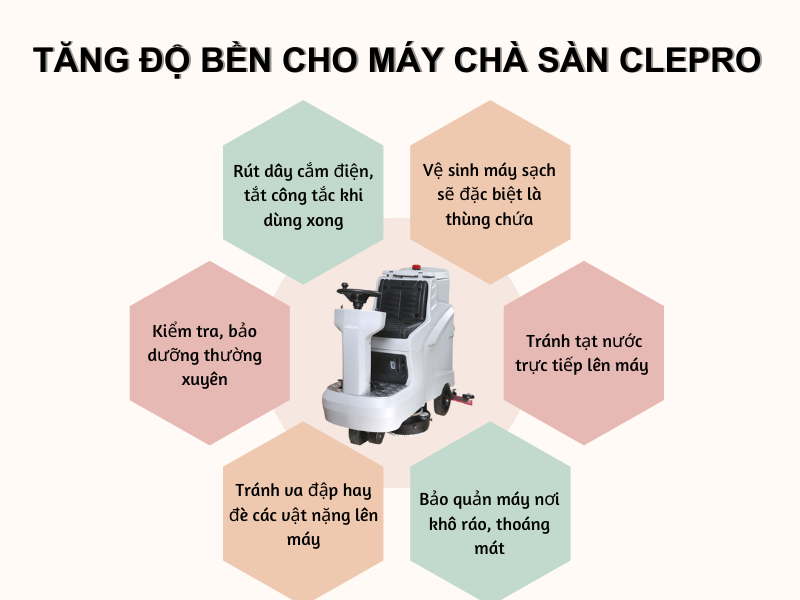 Máy chà sàn thương hiệu Clepro