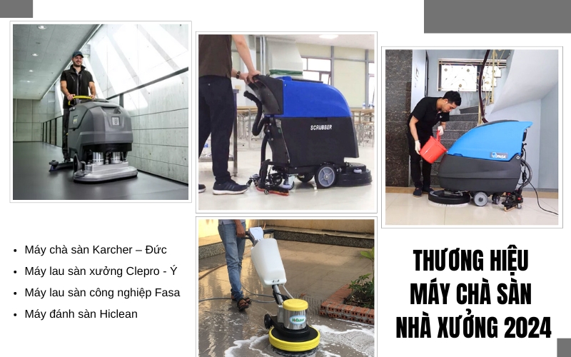thương hiệu máy chà sàn nhà xưởng 2024