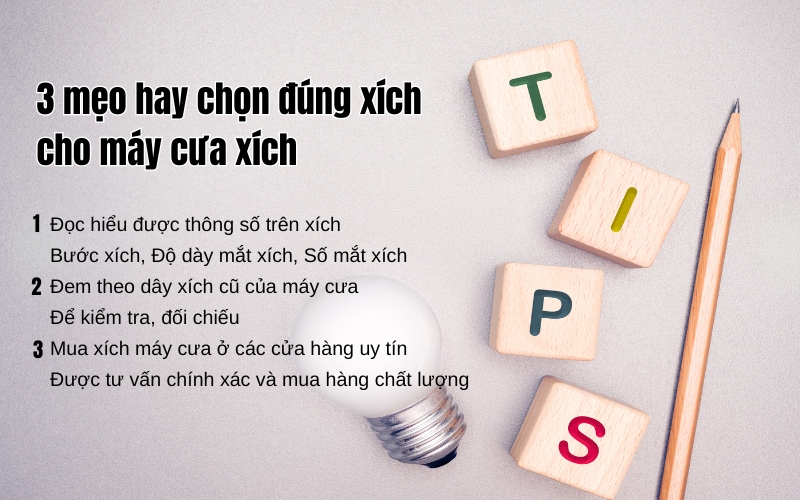 3 mẹo hay chọn đúng xích cho máy cưa xích