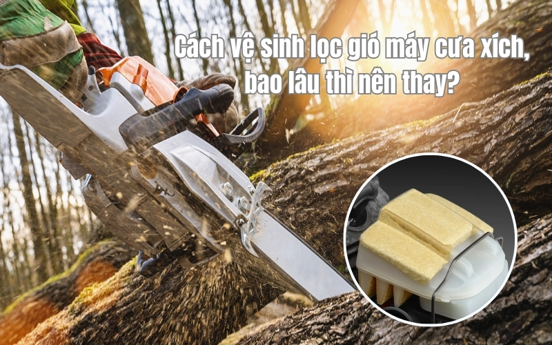 Cách vệ sinh lọc gió máy cưa xích, bao lâu thì nên thay