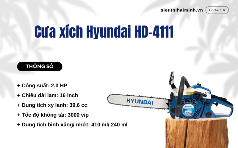 Cưa xích Hyundai HD-4111