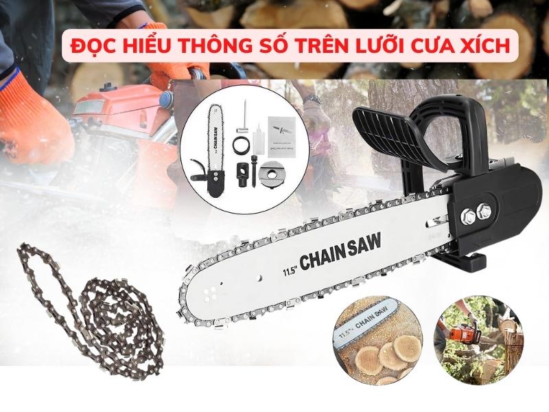 ĐỌC HIỂU THÔNG SỐ TRÊN LƯỠI CƯA XÍCH