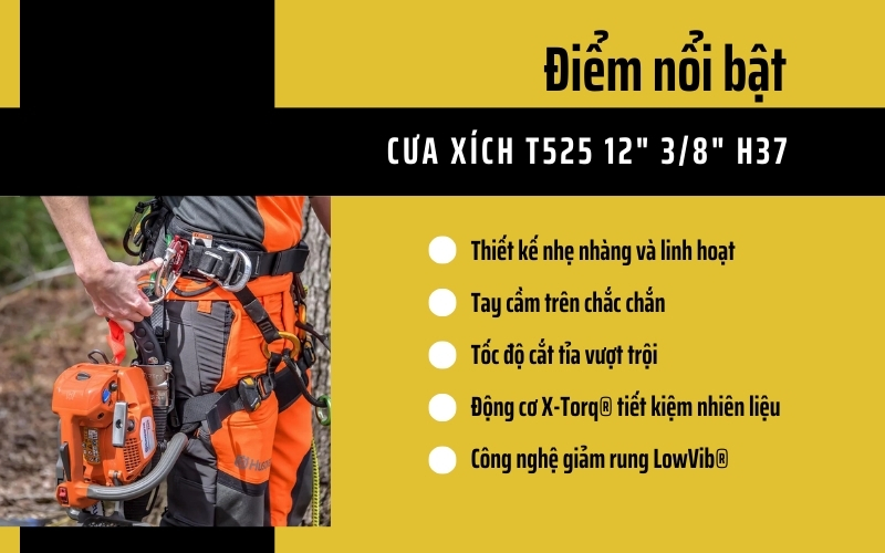 Điểm nổi bật của Cưa xích T525 12