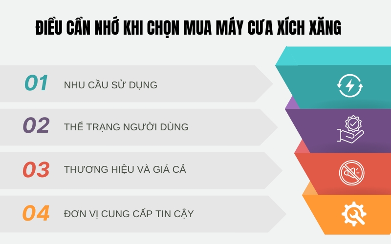 Điều cần nhớ khi chọn mua máy cưa xích xăng