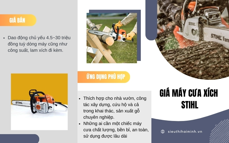 Giá máy cưa xích Stihl