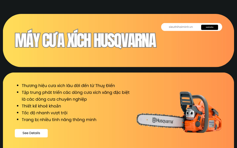Giới thiệu thông tin máy cưa xích Husqvarna
