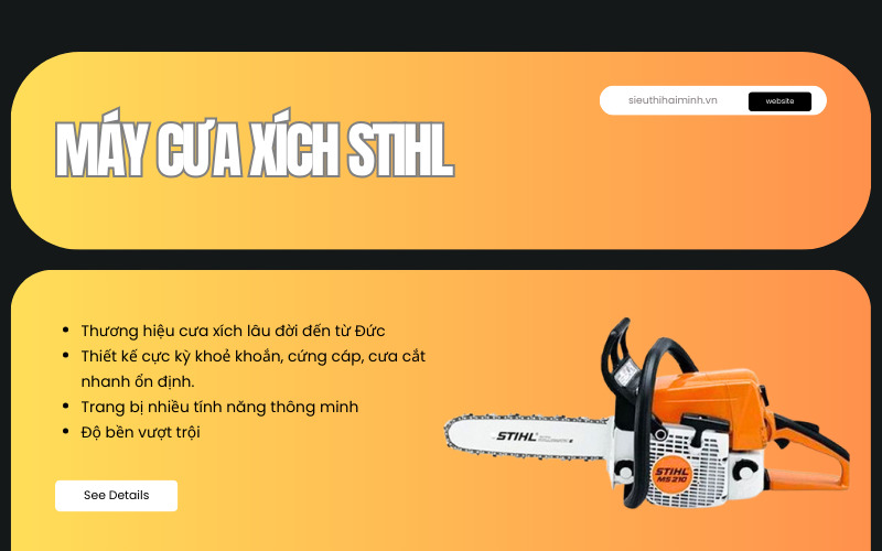 Giới thiệu thông tin máy cưa xích Stihl