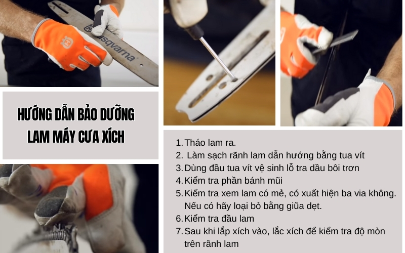 Hướng dẫn bảo dưỡng lam máy cưa xích