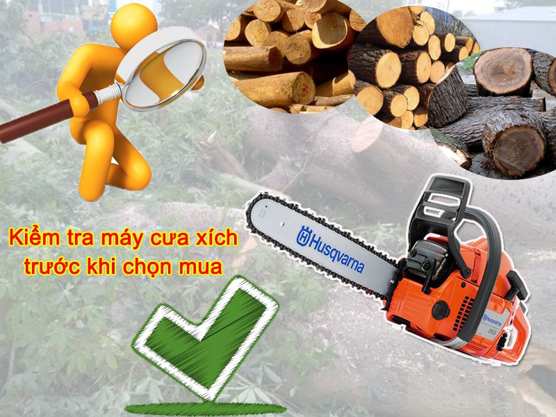 Kiểm tra máy cưa xích trước khi chọn mua