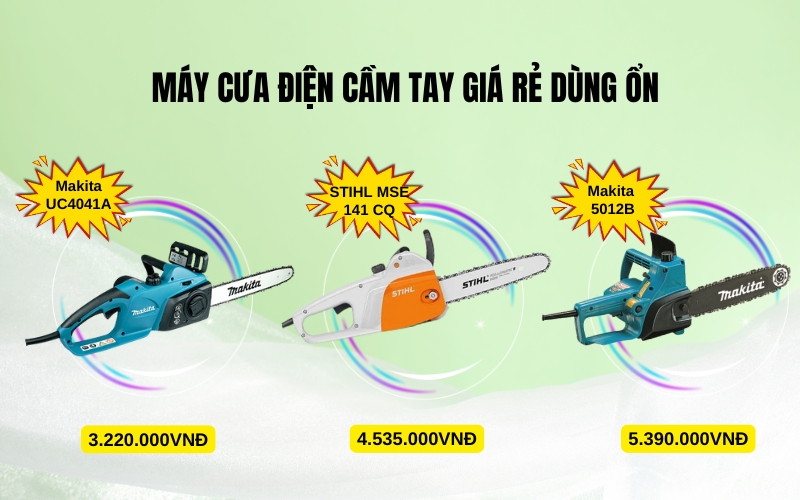 Máy cưa điện cầm tay giá rẻ dùng ổn