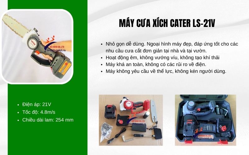 Máy cưa xích Cater LS-21V