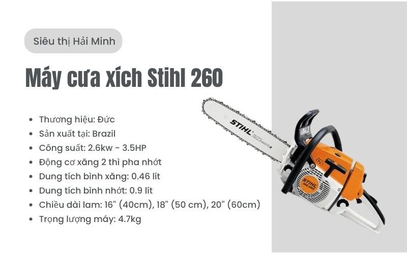 Máy cưa stihl 260