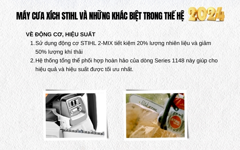 Máy cưa xích Stihl và những khác biệt trong thế hệ 2024