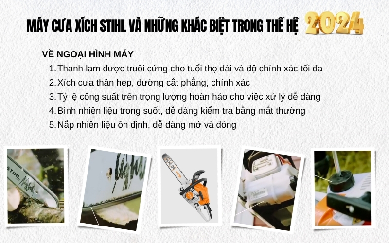 Máy cưa xích Stihl và những khác biệt trong thế hệ 2024