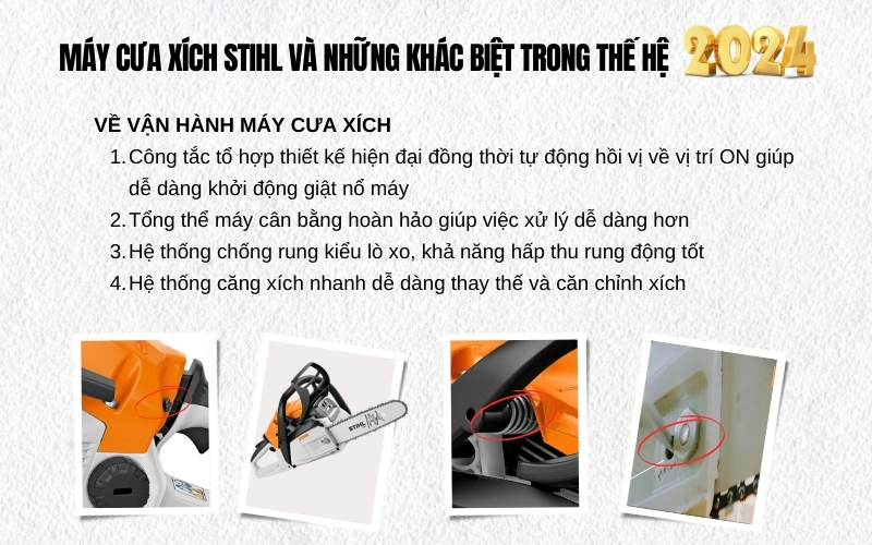 Máy cưa xích Stihl và những khác biệt trong thế hệ 2024