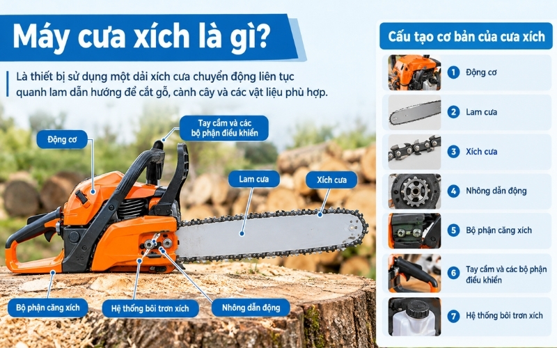 Máy cưa xích là gì