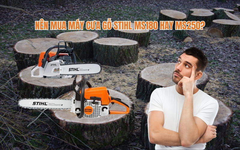 Nên mua máy cưa gỗ Stihl MS180 hay MS250