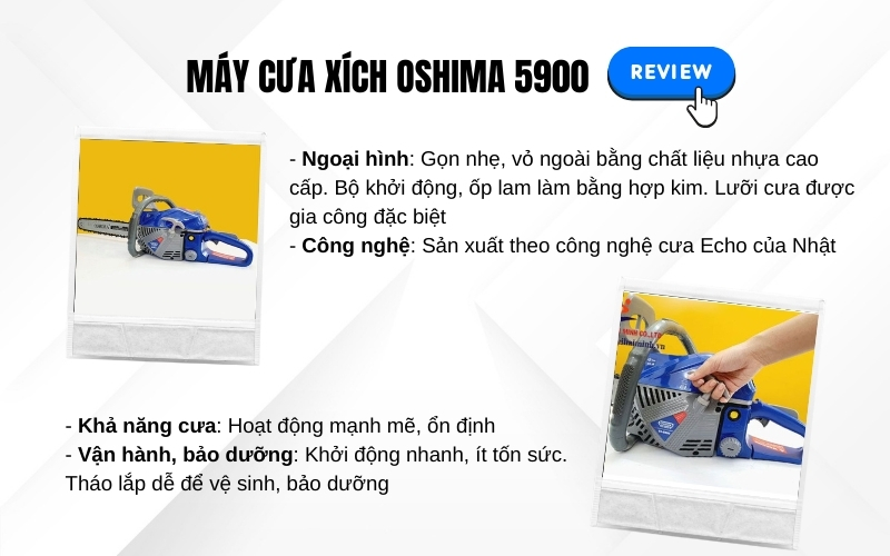 Review máy cưa xích Oshima 5900
