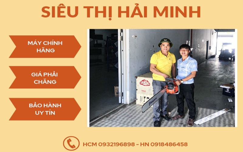 Siêu thị Hải Minh cung cấp máy cưa xích giá tốt