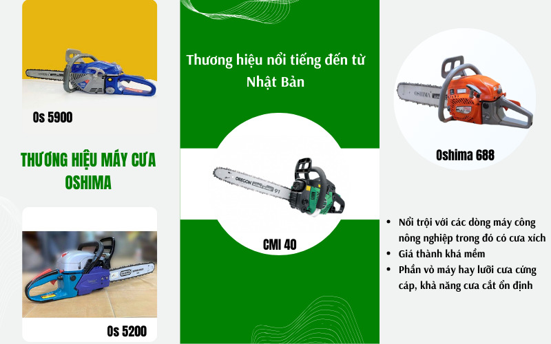 Thương hiệu máy cưa Oshima