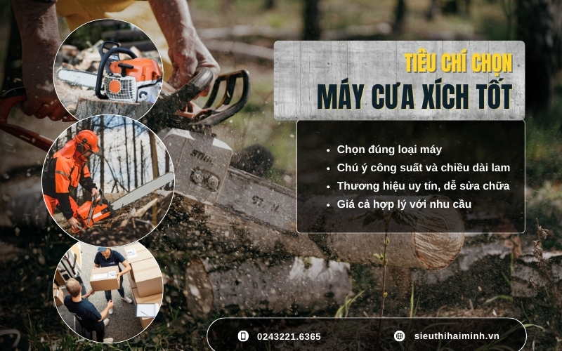 Tiêu chí chọn máy cưa xích tốt – người mới phải biết